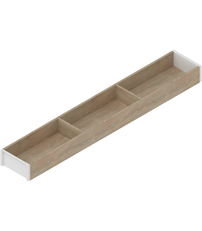 AMBIA-LINE  ramki do szuflady standardowej LEGRABOX  w opcji drewnopodobnej  dł. 650 mm  szerokość 100 mm  Dąb Bard.