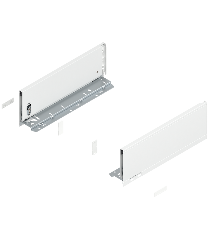 Bok szuflady LEGRABOX  wysokość K  128.5 mm   dł. 350 mm  lewy/prawy  do LEGRABOX pure  jedwabiście biały mat