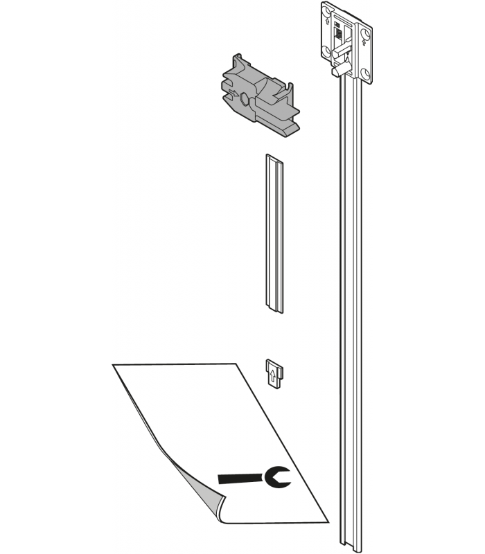 CABLOXX  Zestaw listwy zamka  listwa zamka  element dystansowy do przycięcia  końcówka zamka  mocowanie zamka  wzorni