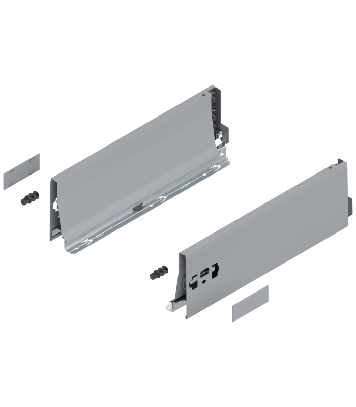 Bok szuflady TANDEMBOX  wysokość K  115 mm   dł. 350 mm  lewy/prawy  do TANDEMBOX antaro  R9006 szara 378K3502SA