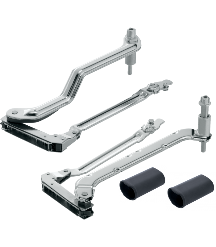 AVENTOS HL do frontów nad korpusem  podnośnik  zestaw   wys. korpusu 300-349 mm  lewy/prawy  do SERVO-DRIVE  niklowany