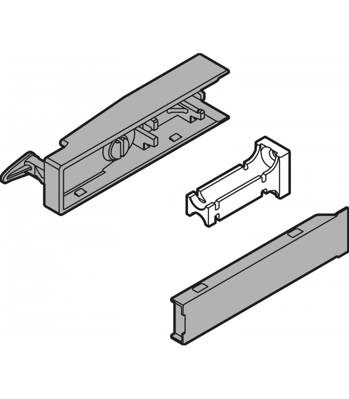 CABLOXX  Zestaw zaczepu  zaczep zamka  mocowanie zaczepu zamka  zaślepka zaczepu zamka   brunatnoczarny mat Z80.000S
