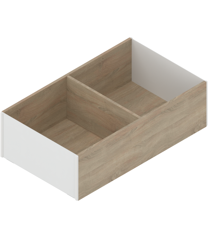 AMBIA-LINE rama do LEGRABOX szuflady z wysokim frontem  w opcji drewnopodobnej  od dł. 400 mm  szerokość 218 mm  Dąb