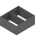 AMBIA-LINE rama do LEGRABOX szuflady z wysokim frontem  stal  od dł. 270 mm  szerokość 242 mm  antracyt mat