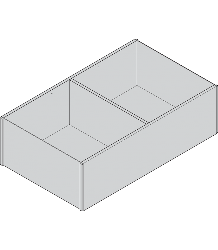 AMBIA-LINE rama do LEGRABOX szuflady z wysokim frontem  w opcji drewnopodobnej  od dł. 400 mm  szerokość 218 mm  Orze