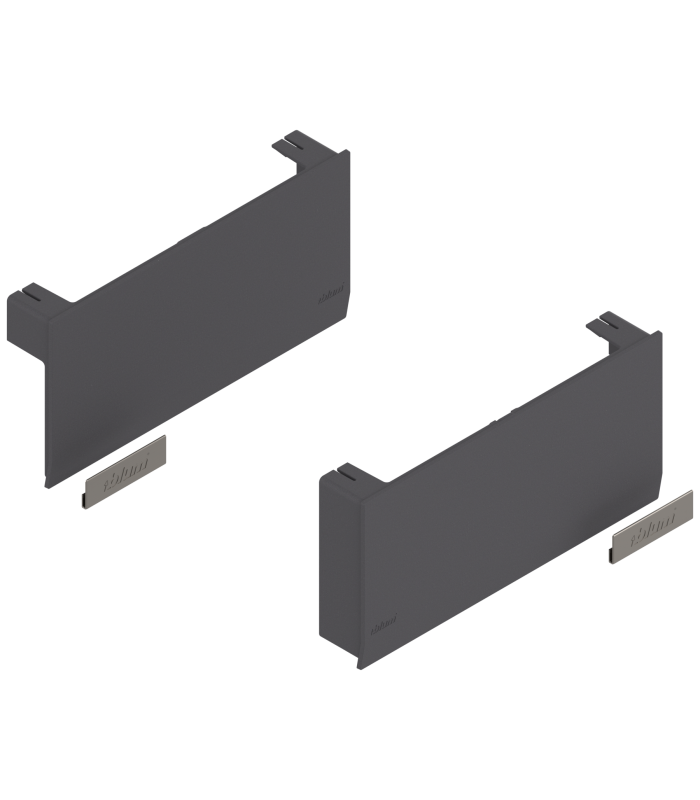 Front uchylny AVENTOS HK top  zestaw zaślepek  lewa/prawa  ciemnoszary/inox 22K8000