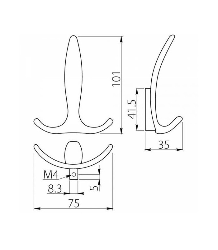 Wieszak aluminium E-018