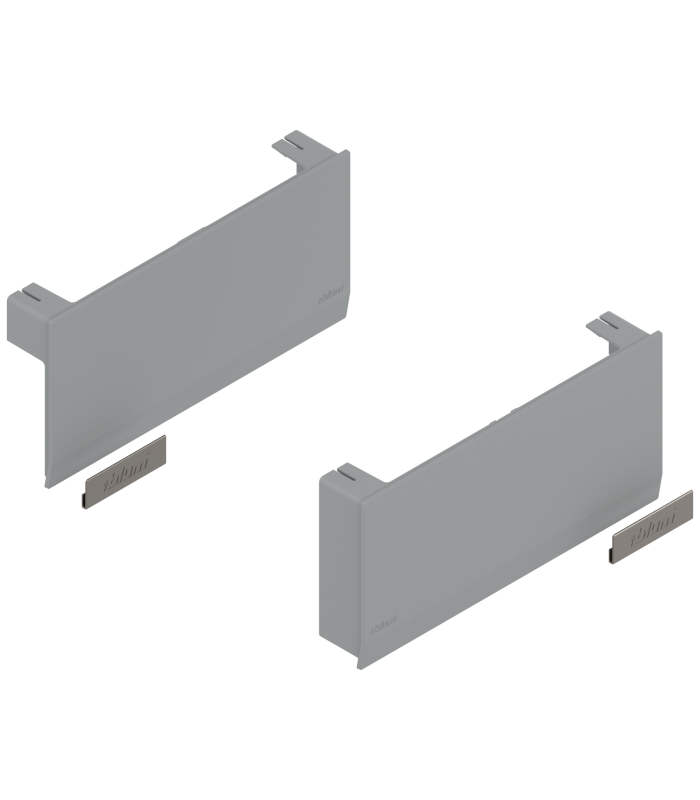 Front uchylny AVENTOS HK top  zestaw zaślepek  lewa/prawa  jasnoszary/inox 22K8000