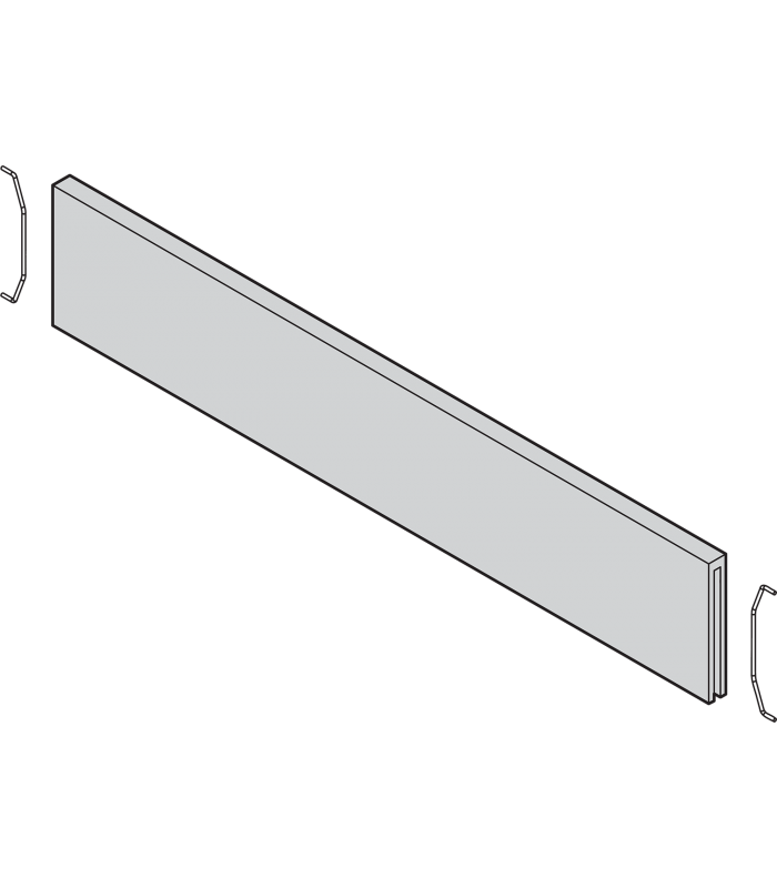 AMBIA-LINE listwa poprzeczna do szuflady standardowej LEGRABOX  ZC7S300RHU   w opcji drewnopodobnej  Orzech Tenn. jasny 