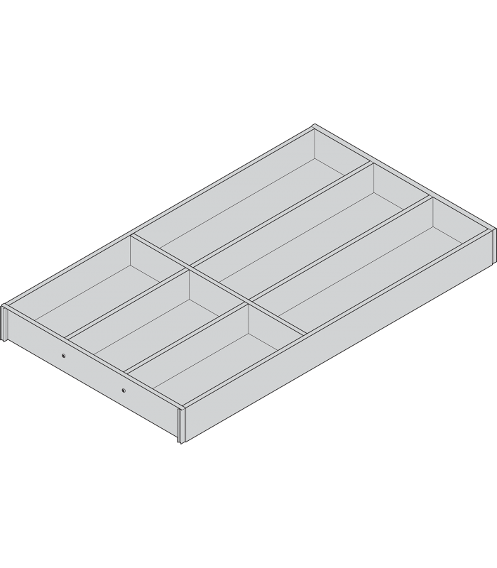 AMBIA-LINE  wkład na sztućce do szuflady standardowej LEGRABOX  w opcji drewnopodobnej  6 przegródka na sztućce  dł