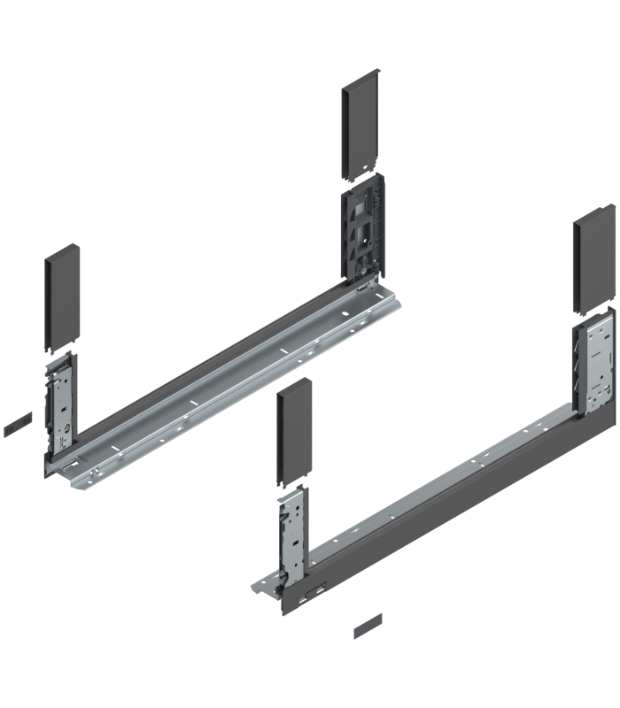 Bok szuflady LEGRABOX  wysokość C  177 mm   dł. 600 mm  lewy/prawy  do LEGRABOX free  antracyt mat 780C6002S