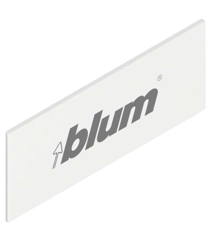 TANDEMBOX Zaślepka  lewy   prawy  prostokątna  symetr.  nadrukowany  blum   biała ZAA.532C.BL