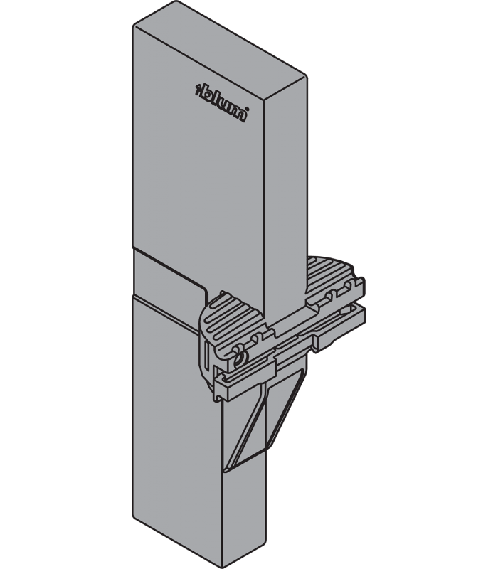 ORGA-LINE uchwyt listwy poprzecznej  do szuflady z wysokim frontem TANDEMBOX intivo  jasnoszare Z40L0002