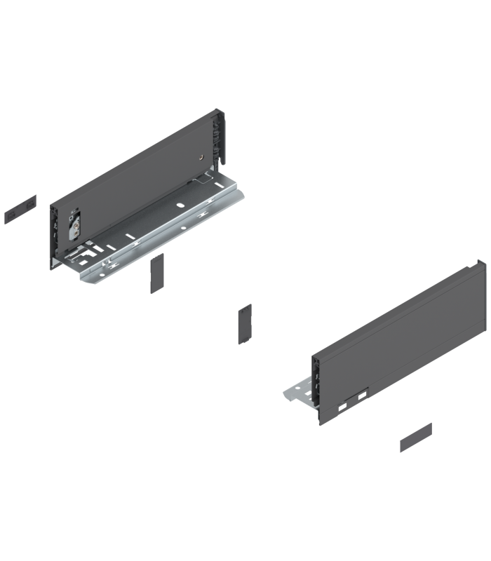 Bok szuflady LEGRABOX  wysokość M  90.5 mm   dł. 270 mm  lewy/prawy  do LEGRABOX pure  antracyt mat 770M2702S