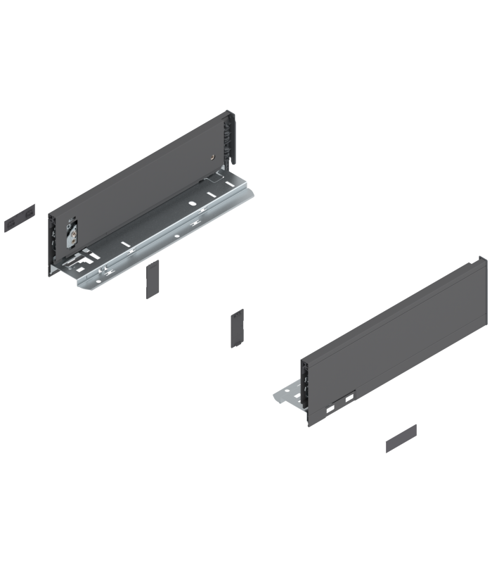 Bok szuflady LEGRABOX  wysokość M  90.5 mm   dł. 300 mm  lewy/prawy  do LEGRABOX pure  antracyt mat 770M3002S