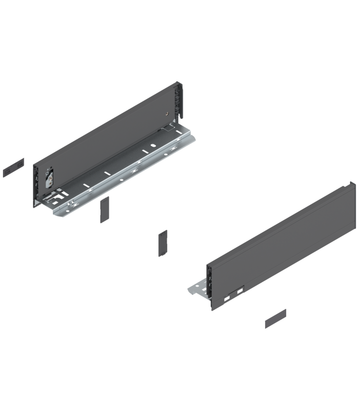Bok szuflady LEGRABOX  wysokość M  90.5 mm   dł. 350 mm  lewy/prawy  do LEGRABOX pure  antracyt mat 770M3502S