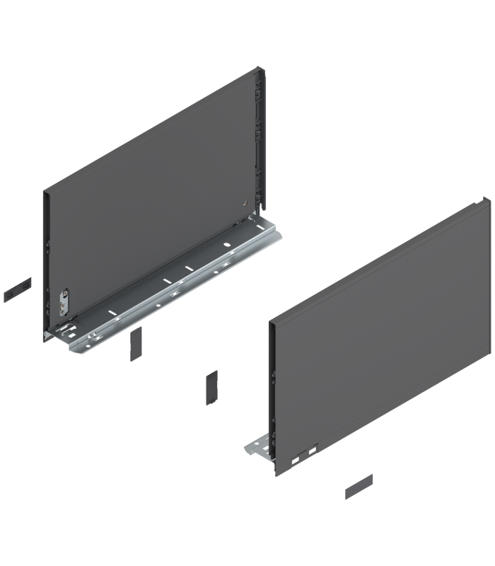 Bok szuflady LEGRABOX  wysokość F  241 mm   dł. 400 mm  lewy/prawy  do LEGRABOX pure  antracyt mat 770F4002S