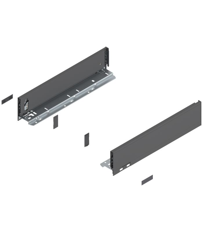Bok szuflady LEGRABOX  wysokość M  90.5 mm   dł. 400 mm  lewy/prawy  do LEGRABOX pure  antracyt mat 770M4002S