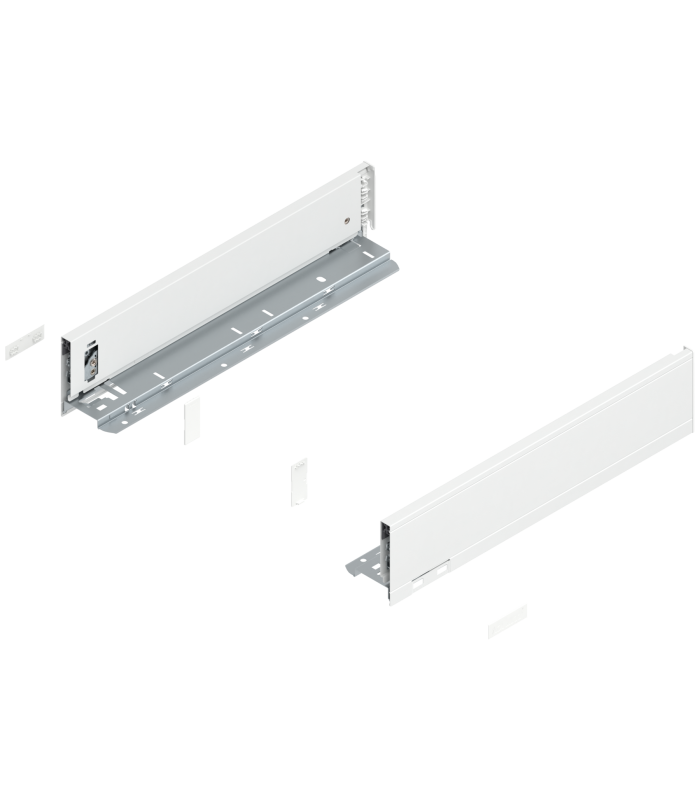 Bok szuflady LEGRABOX  wysokość M  90.5 mm   dł. 400 mm  lewy/prawy  do LEGRABOX pure  jedwabiście biały mat