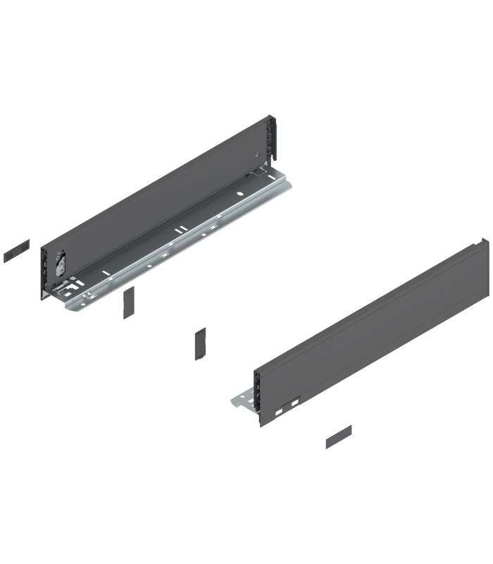 Bok szuflady LEGRABOX  wysokość M  90.5 mm   dł. 450 mm  lewy/prawy  do LEGRABOX pure  antracyt mat 770M4502S