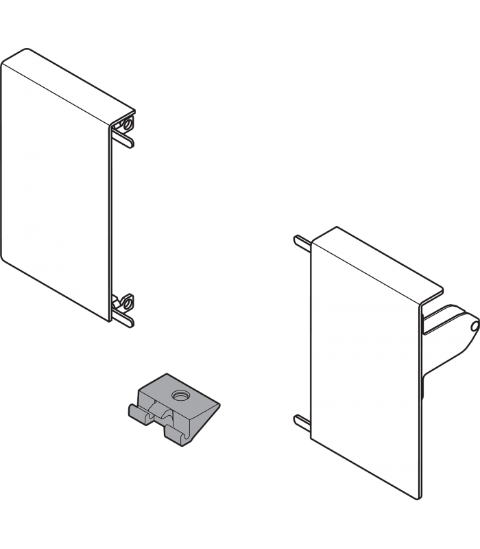 Mocowanie frontu TANDEMBOX   wys. M  do szuflady wewnętrznej  lewe/prawe  do TANDEMBOX intivo  czarna ZIF.80M0.01