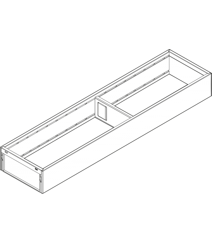 AMBIA-LINE  ramki do szuflady standardowej LEGRABOX  stal  dł. 450 mm  szerokość 100 mm  brunatnoczarny mat