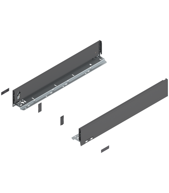 Bok szuflady LEGRABOX  wysokość M  90.5 mm   dł. 550 mm  lewy/prawy  do LEGRABOX pure  antracyt mat 770M5502S
