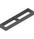 AMBIA-LINE  ramki do szuflady standardowej LEGRABOX  stal  dł. 500 mm  szerokość 100 mm  antracyt mat ZC7S500RS1