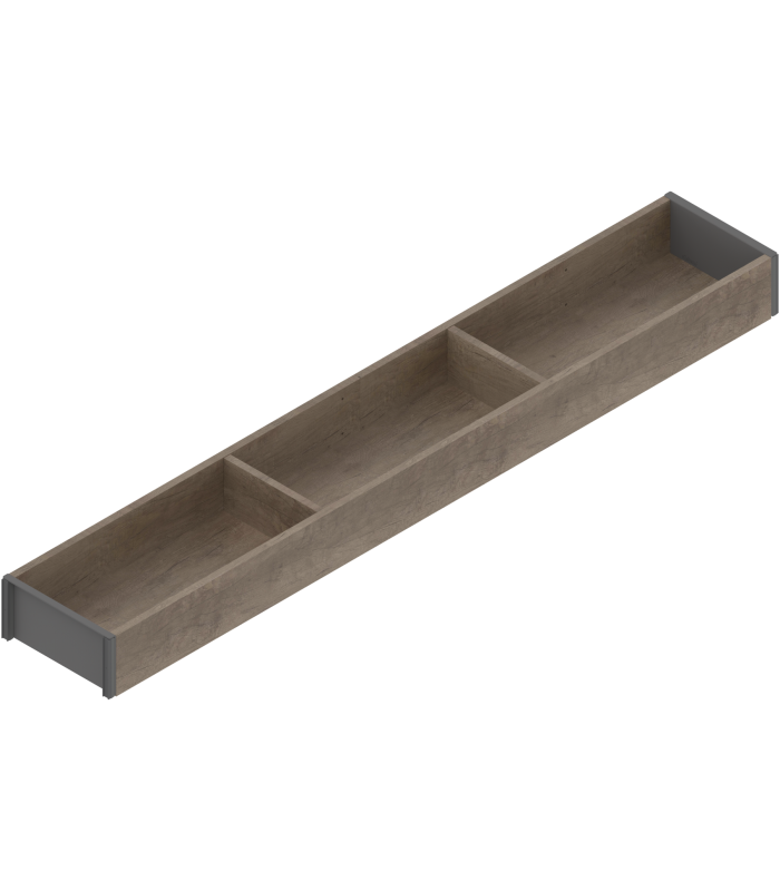 AMBIA-LINE  ramki do szuflady standardowej LEGRABOX  w opcji drewnopodobnej  dł. 650 mm  szerokość 100 mm  Dąb Nebra