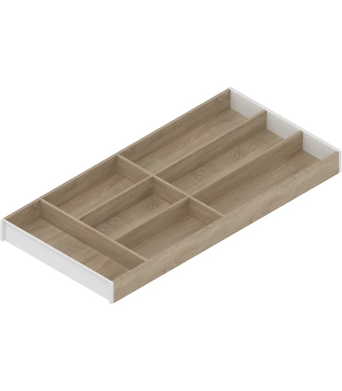 AMBIA-LINE  wkład na sztućce do szuflady standardowej LEGRABOX  w opcji drewnopodobnej  7 przegródka na sztućce  dł