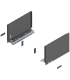 Bok szuflady LEGRABOX  wysokość C  177 mm   dł. 270 mm  lewy/prawy  do LEGRABOX pure  antracyt mat 770C2702S