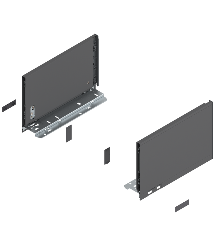 Bok szuflady LEGRABOX  wysokość C  177 mm   dł. 270 mm  lewy/prawy  do LEGRABOX pure  antracyt mat 770C2702S
