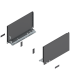 Bok szuflady LEGRABOX  wysokość C  177 mm   dł. 300 mm  lewy/prawy  do LEGRABOX pure  antracyt mat 770C3002S