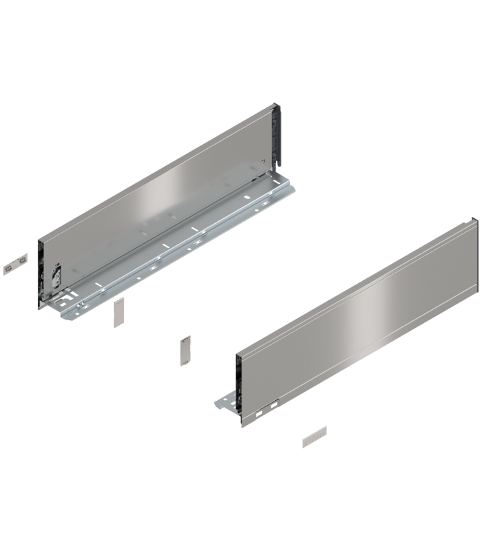 Bok szuflady LEGRABOX  wysokość K  128.5 mm   dł. 500 mm  lewy/prawy  do LEGRABOX pure  inox-szczotk.-lakier.