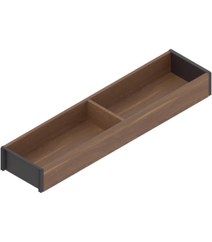 AMBIA-LINE  ramki do szuflady standardowej LEGRABOX  w opcji drewnopodobnej  dł. 450 mm  szerokość 100 mm  Orzech Ten