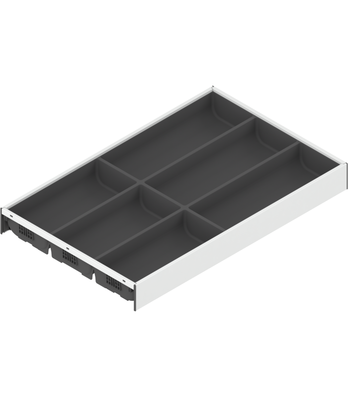 AMBIA-LINE  wkład na sztućce do szuflady standardowej LEGRABOX  tworzywo sztuczne/stal  6 przegródka na sztućce  dł