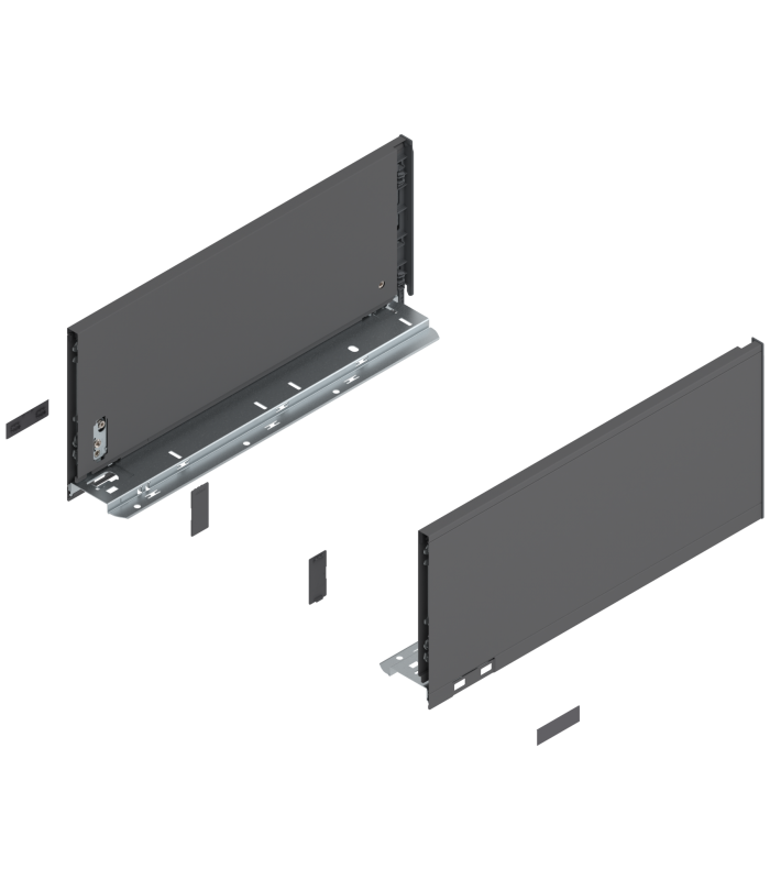 Bok szuflady LEGRABOX  wysokość C  177 mm   dł. 400 mm  lewy/prawy  do LEGRABOX pure  antracyt mat 770C4002S