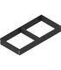 AMBIA-LINE  ramki do szuflady standardowej LEGRABOX  stal  dł. 450 mm  szerokość 200 mm  brunatnoczarny mat