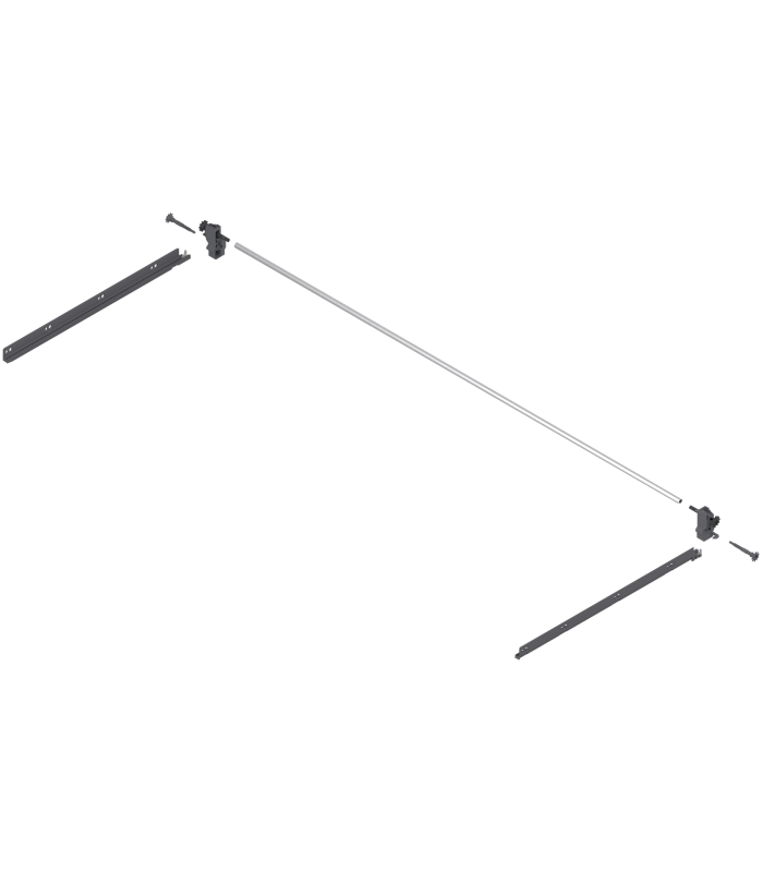 TANDEMBOX Stabilizacja boczna  montowany do góry   dł. 450 mm  KB 1200 mm  pełen wysuw  Szuflada standardowa/Szuflada