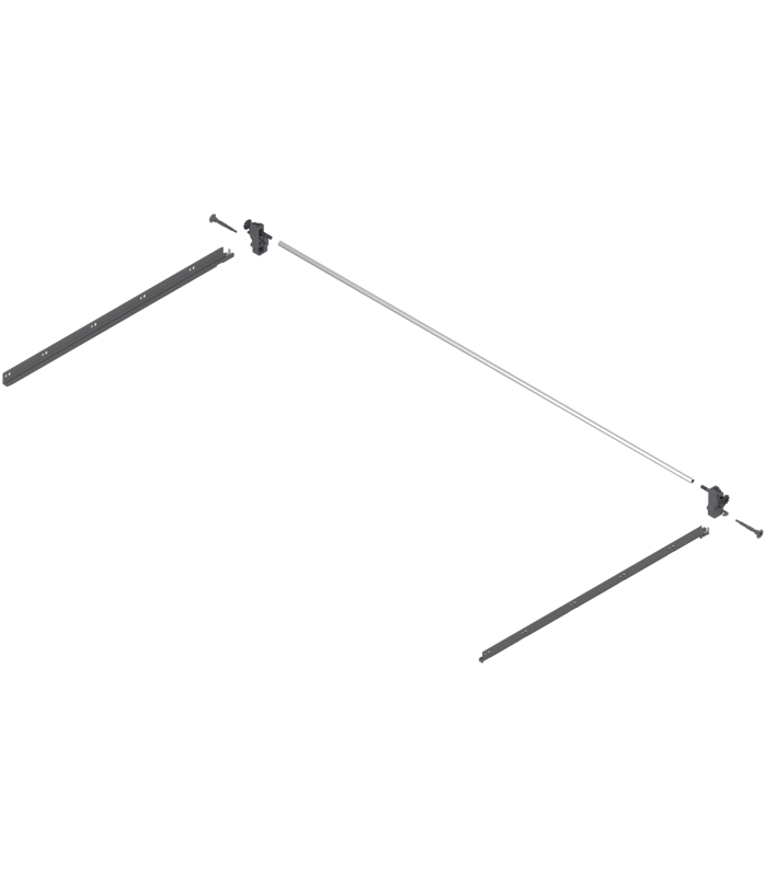 TANDEMBOX Stabilizacja boczna  montowany do góry   dł. 600 mm  KB 1200 mm  pełen wysuw  Szuflada standardowa/Szuflada