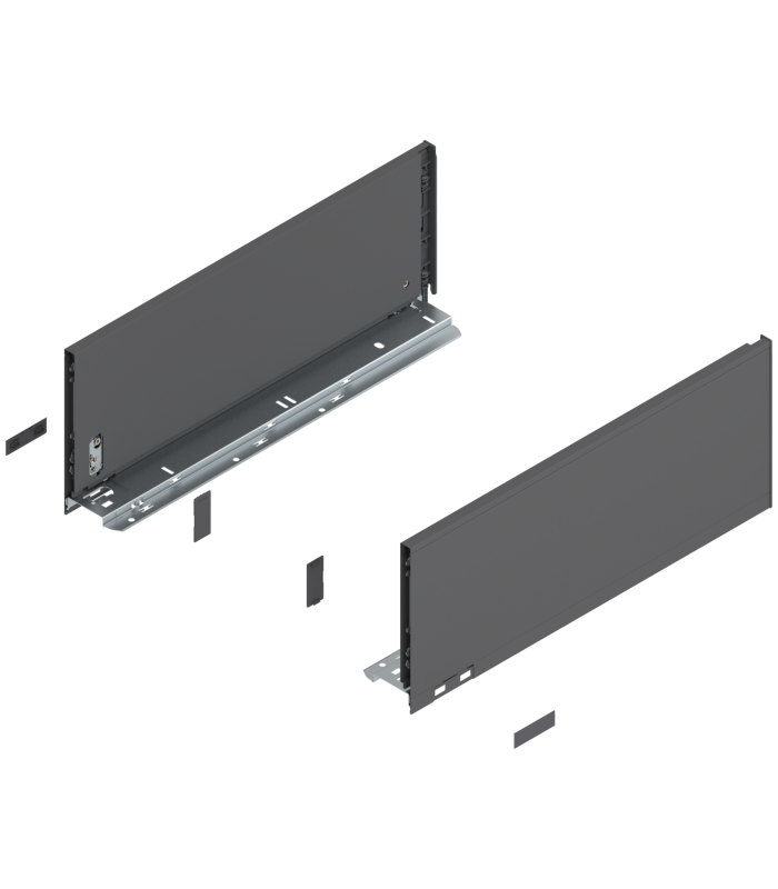 Bok szuflady LEGRABOX  wysokość C  177 mm   dł. 450 mm  lewy/prawy  do LEGRABOX pure  antracyt mat 770C4502S