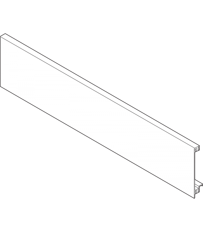 LEGRABOX front  do Szuflady wewnętrzne z relingiem poprzecznym  KB 1200 mm  do przycięcia  anodowane z efektem stali n
