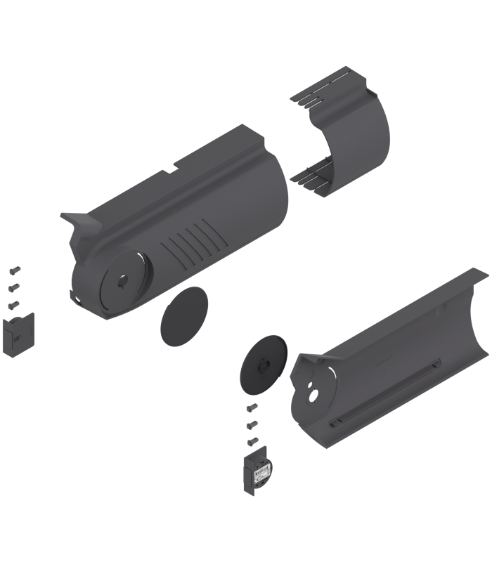 AVENTOS HF do frontów uchylno - składanych  zestaw zaślepek  włącznie z Włącznik wpuszczany  w kpl.   lewa/prawa 