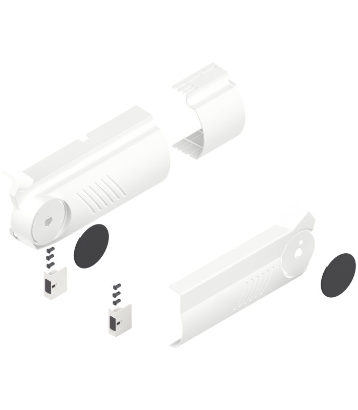 AVENTOS HF do frontów uchylno - składanych  zestaw zaślepek  włącznie z Włącznik wpuszczany  w kpl.   lewa/prawa 