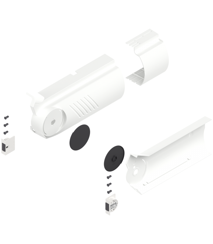 AVENTOS HF do frontów uchylno - składanych  zestaw zaślepek  włącznie z Włącznik wpuszczany  w kpl.   lewa/prawa 
