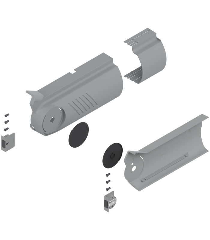 AVENTOS HF do frontów uchylno - składanych  zestaw zaślepek  włącznie z Włącznik wpuszczany  w kpl.   lewa/prawa 
