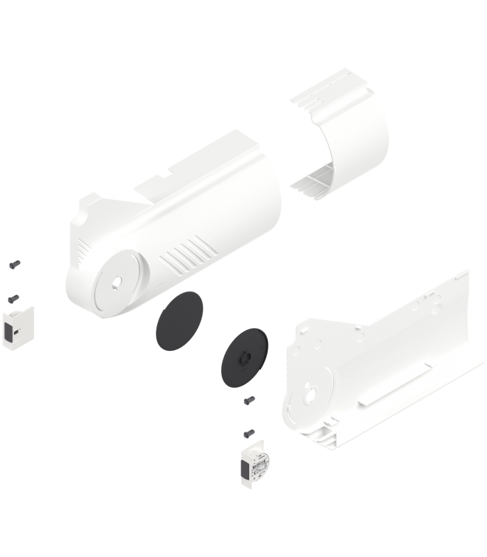 AVENTOS HL do frontów nad korpusem  zestaw zaślepek  włącznie z Włącznik wpuszczany  w kpl.   lewa/prawa  do SERVO