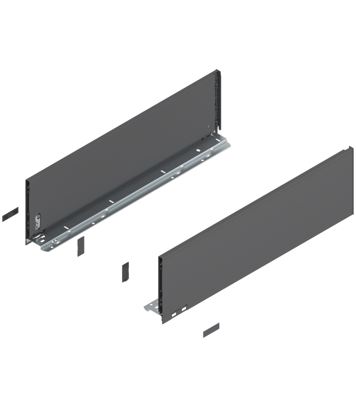 Bok szuflady LEGRABOX  wysokość C  177 mm   dł. 600 mm  lewy/prawy  do LEGRABOX pure  antracyt mat 770C6002S