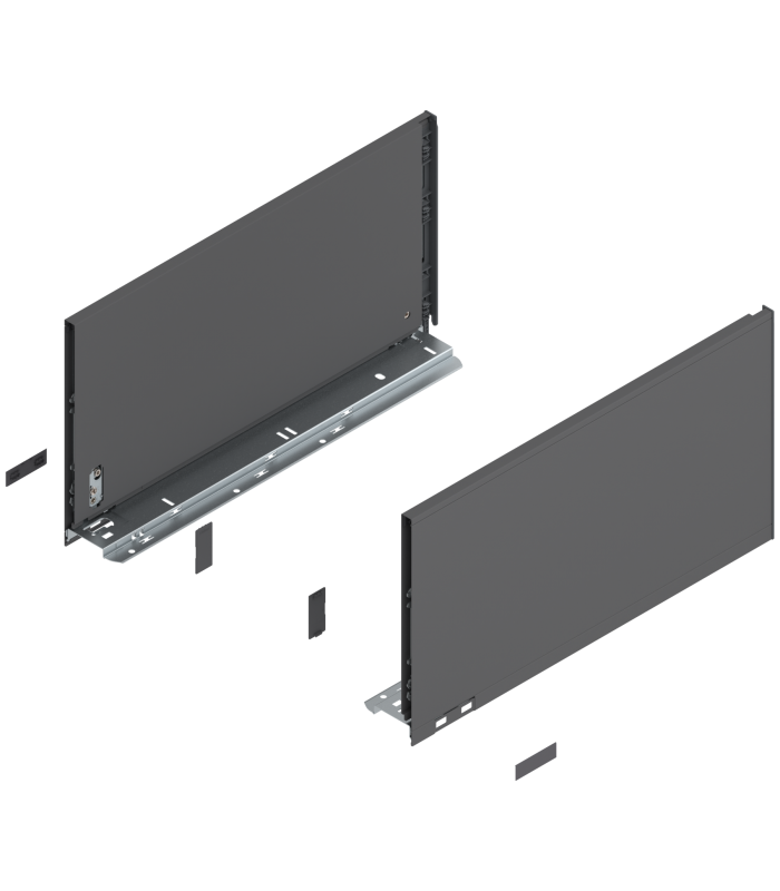 Bok szuflady LEGRABOX  wysokość F  241 mm   dł. 450 mm  lewy/prawy  do LEGRABOX pure  antracyt mat 770F4502S