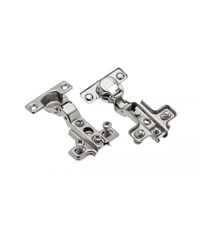 Zawias MINI półwpuszczany + prowadnik H-0 z euro wkrętam fi26mmi